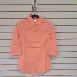 Elegant Peach Button-Down Shirt